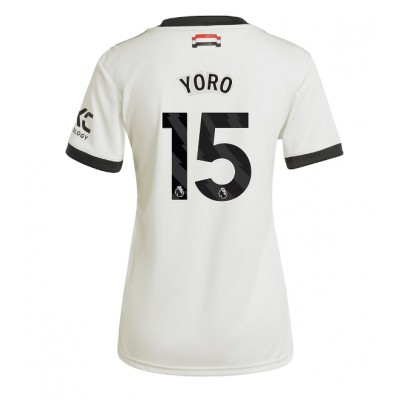 Camiseta Manchester United Leny Yoro #15 Tercera Equipación Replica 2024-25 para mujer mangas cortas Camiseta Manchester United Leny Yoro #15 Tercera Equipación Replica 2024-25 para mujer mangas cortas